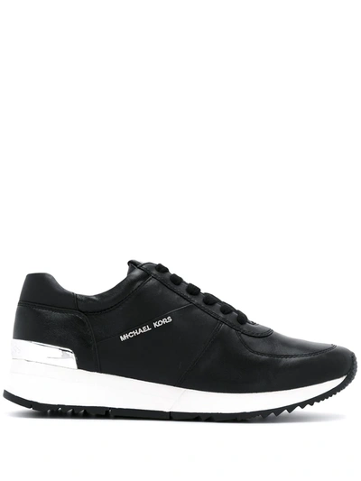 Shop Michael Michael Kors Lace-up Sneakers With Logo In Black