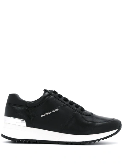 Michael Michael Kors Allie Strider Leather Sneakers In Black