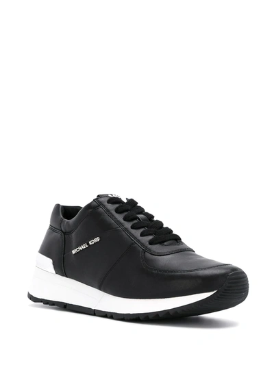 Michael Michael Kors Allie Strider Leather Sneakers In Black