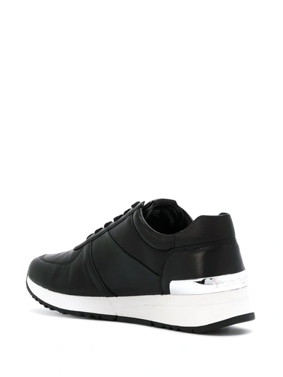 Michael Michael Kors Allie Strider Leather Sneakers In Black