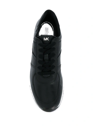 Michael Michael Kors Allie Strider Leather Sneakers In Black