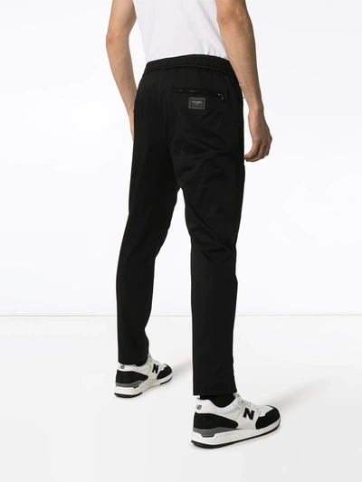 Shop Dolce & Gabbana Logo-tag Track Pants In Black