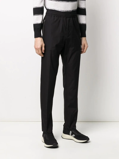 Shop Stella Mccartney Elasticated Waist Slim Trousers In Black