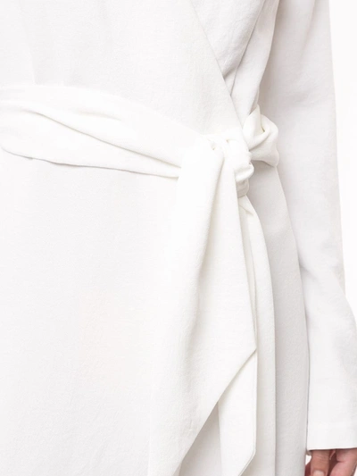 Shop Galvan Marina Long-sleeve Jumpsuit In White