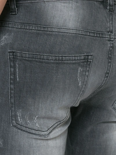 Shop God's Masterful Children Distressed Skinny Jeans In Grey