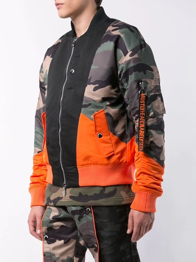 Shop Mostly Heard Rarely Seen Jungle Bomber Jacket In Green