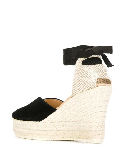 Shop Manebi Hamptons Wedge Espadrilles In Black