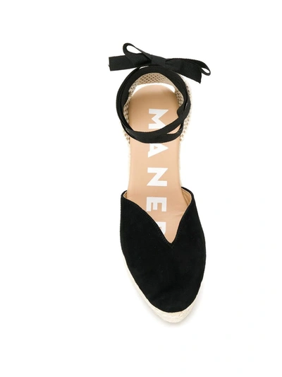 Shop Manebi Hamptons Wedge Espadrilles In Black