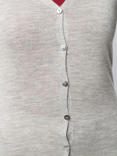 Shop N•peal V-neck Cardigan In Grey