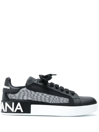 Shop Dolce & Gabbana Portofino Low-top Sneakers In Black