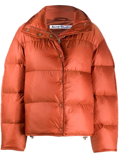 Shop Acne Studios Classic Puffer Jacket In Brown
