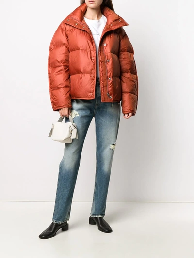 Shop Acne Studios Classic Puffer Jacket In Brown