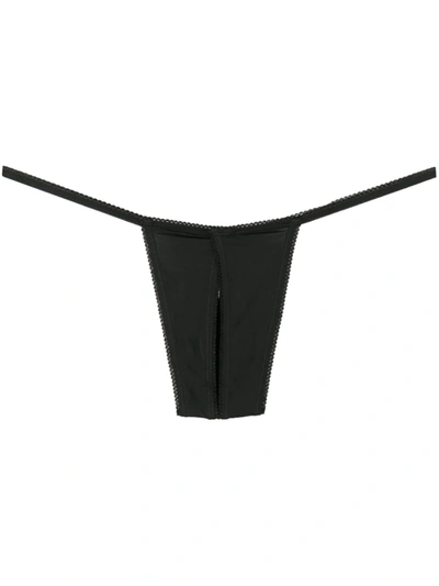 Shop Maison Close Le Petit Secret Open Thong In Black