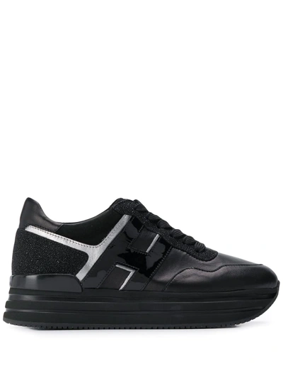 Shop Hogan Rhinestone Sneakers In Black