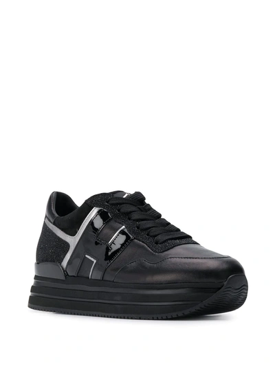 Shop Hogan Rhinestone Sneakers In Black