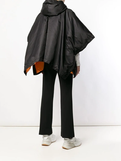 Shop Comme Des Garçons Comme Des Garçons Short-sleeve Hooded Jacket In Black