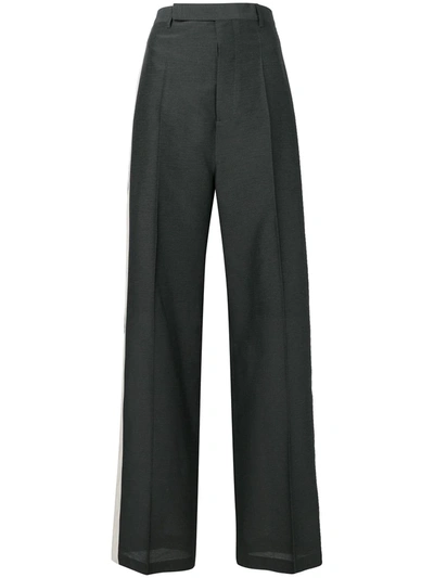 Shop Rick Owens Side Stripe Tailored Trousers In Grey