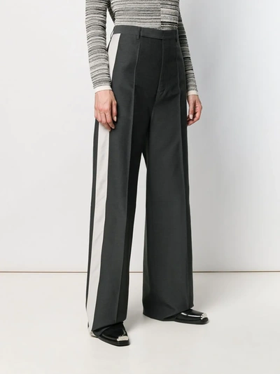 Shop Rick Owens Side Stripe Tailored Trousers In Grey
