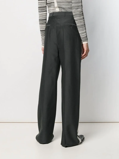 Shop Rick Owens Side Stripe Tailored Trousers In Grey