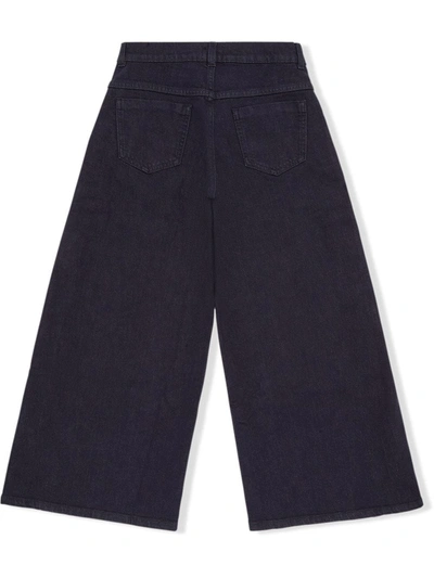 Shop Fendi Wide-leg Jeans In Blue