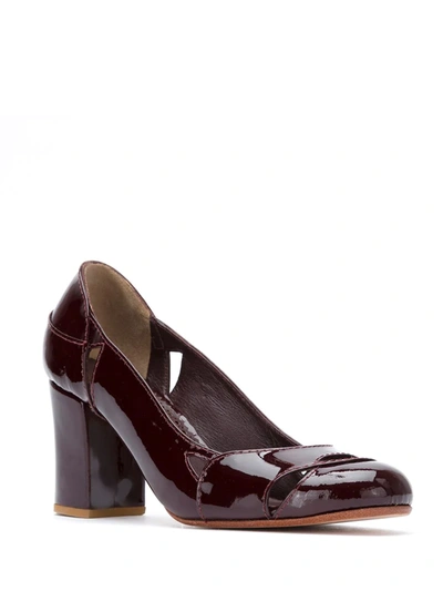 Sarah Chofakian Patent Leather Bruxelas Pumps In Red