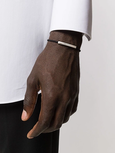 Monica Vinader Linear Cord Bracelet In Black