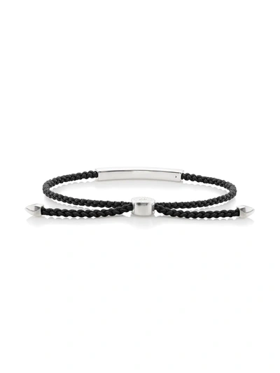 Monica Vinader Linear Cord Bracelet In Black