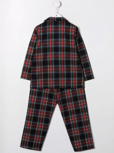 Siola Check-print Pajam Set In Black