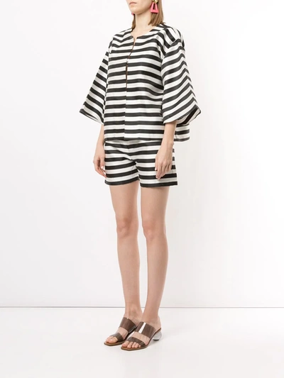 Shop Bambah Arayas Striped Jacket In Black