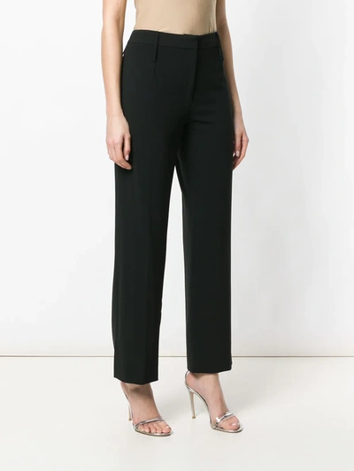 Pre-owned Dolce & Gabbana Cropped Tailored Trousers In Black