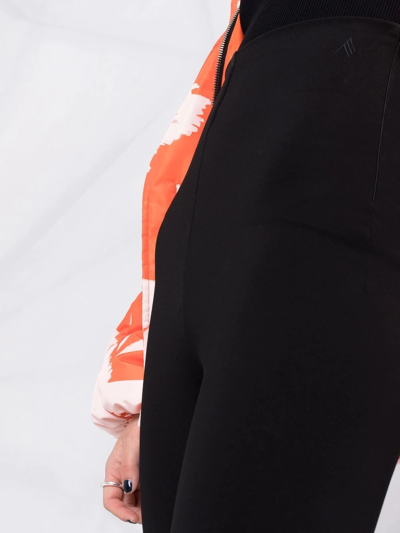 Attico Jamie High-waisted Stirrup Trousers In Black