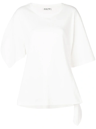 Shop Aalto Asymmetric Sleeve T-shirt In White