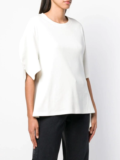 Shop Aalto Asymmetric Sleeve T-shirt In White