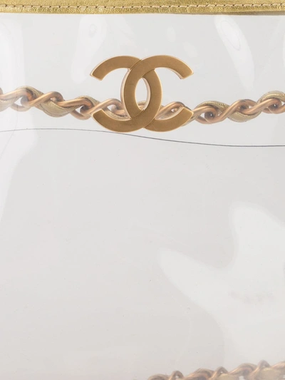 Pre-owned Chanel 2007 Double Chain Shoulder Strap In Gold