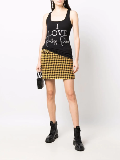 Philipp Plein Crystal-embellished Tank Top In Black