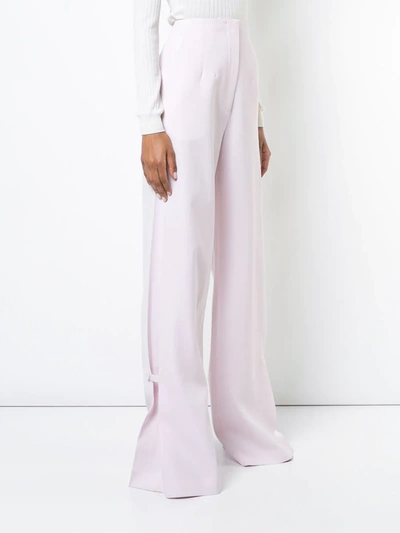 Shop Proenza Schouler Wide Leg Wool Pants In Pink