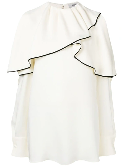 Shop Valentino Ruffled Blouse In White