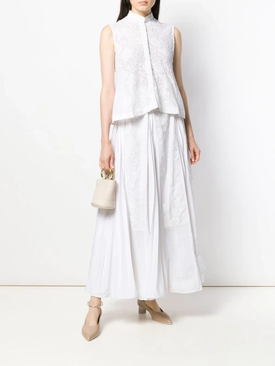 Shop Rahul Mishra Rosette Dress In White