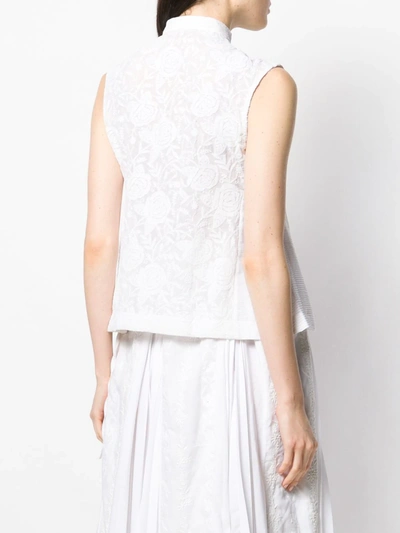 Shop Rahul Mishra Rosette Dress In White