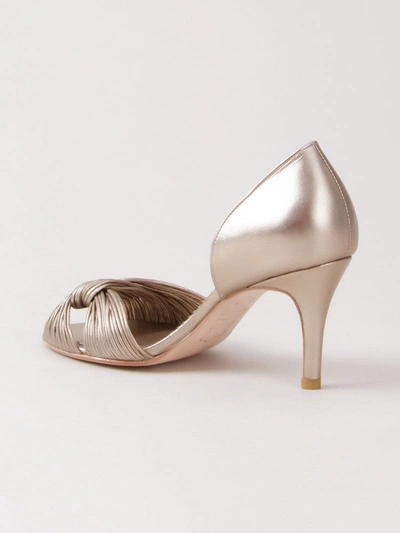 Shop Sarah Chofakian Mid-heel Pumps In Metallic