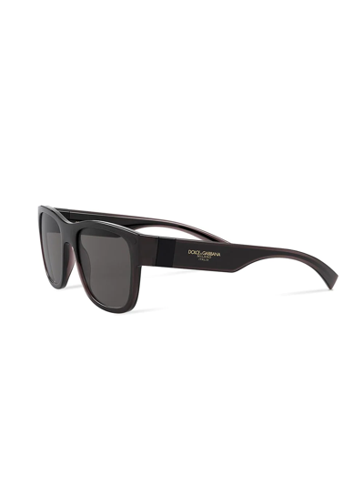 Shop Dolce & Gabbana Step Injection Sunglasses In Grey
