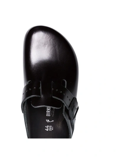 Shop Rick Owens X Birkenstock Black Boston Leather Sandals