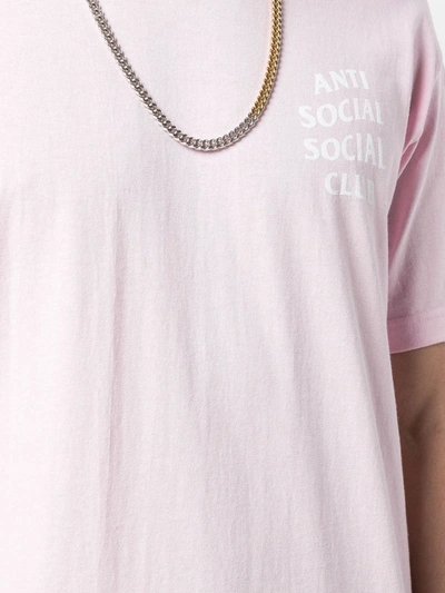Shop Anti Social Social Club Logo Print T-shirt In Pink