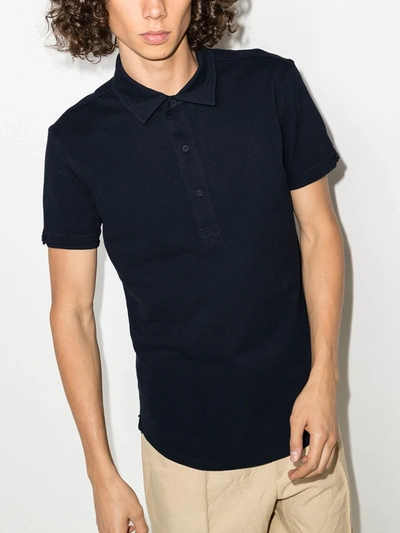 Shop Orlebar Brown Sebastian Polo T-shirt In Blue