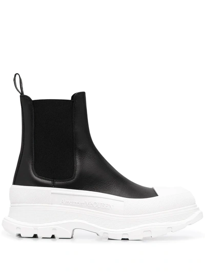 Shop Alexander Mcqueen Chunky Sole Chelsea Boots In Black