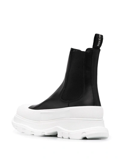 Shop Alexander Mcqueen Chunky Sole Chelsea Boots In Black