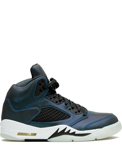 Shop Jordan Air  5 Retro "oil Grey" Sneakers In Blue