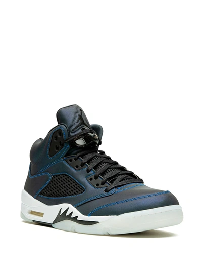 Shop Jordan Air  5 Retro "oil Grey" Sneakers In Blue