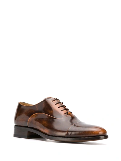 Shop Scarosso Lorenzo Lace-up Oxford Shoes In Brown