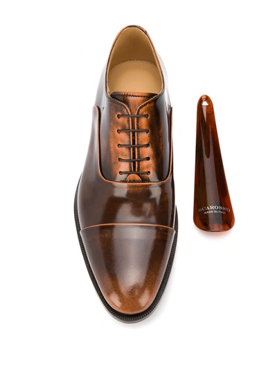 Shop Scarosso Lorenzo Lace-up Oxford Shoes In Brown